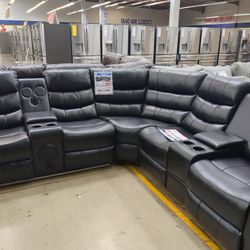 Jovi Power Led Speaker Sectional Set - Console With Bluetooth Speakers Retail $3079 Save$ 780