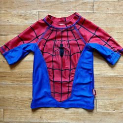 Boys Spiderman swim shirt/rashguard