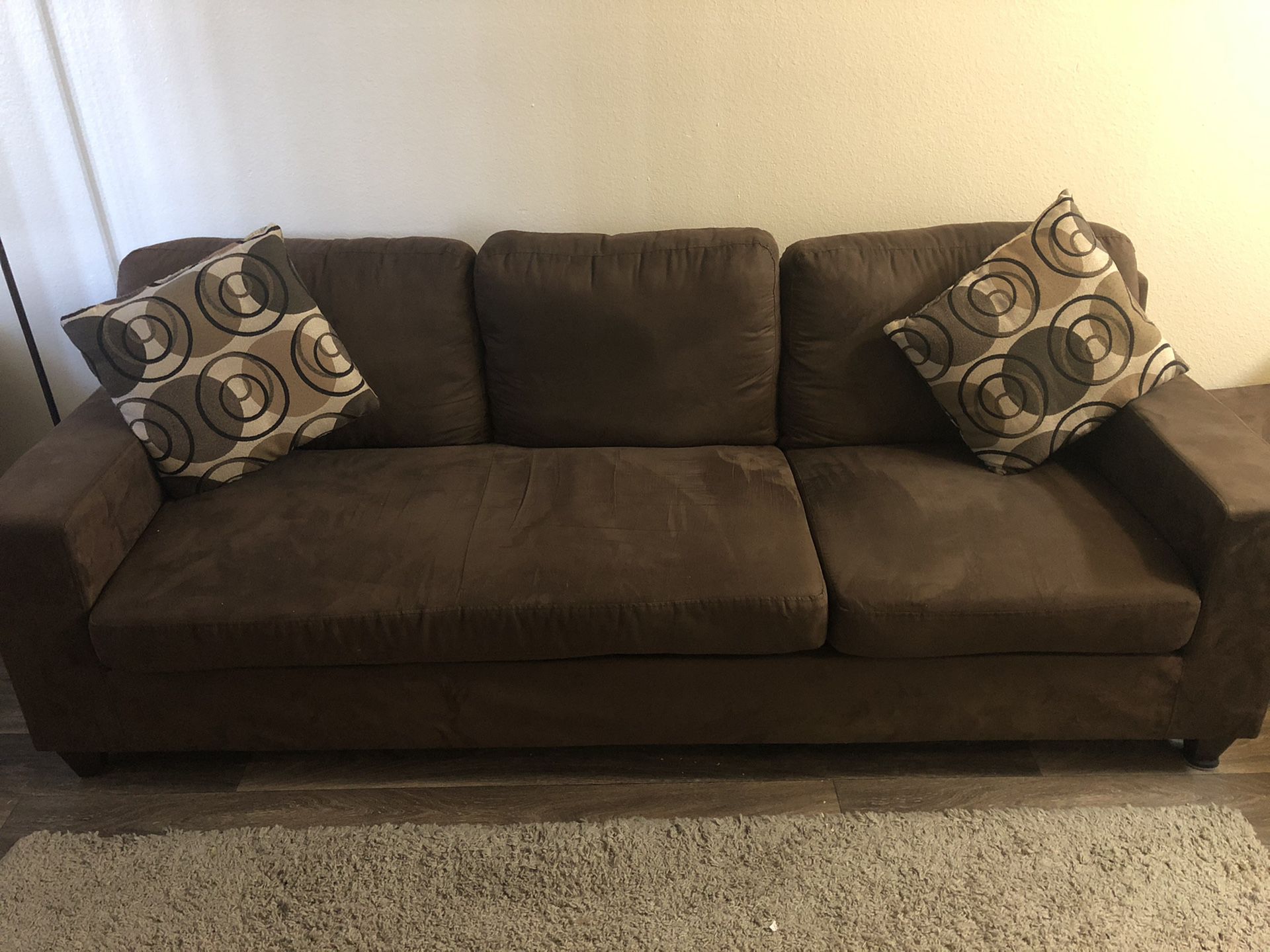 3 Seater Couch with ottoman. Can be L-Shape sectional.