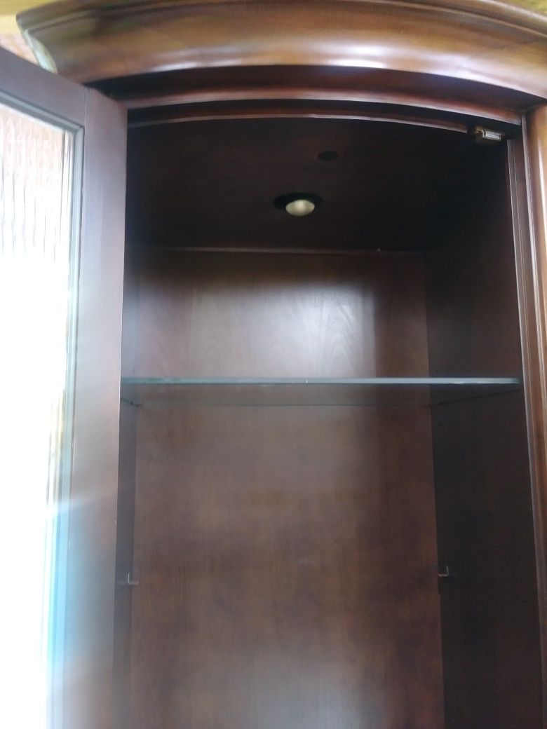 24x80 solid wood glass shelves /interior light . Home & Garden