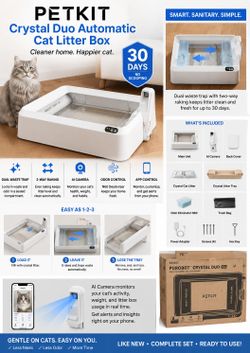 Self-Cleaning Cat Litter Box w/ AI Camera