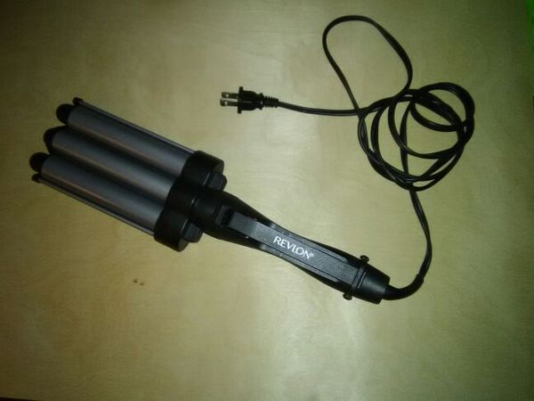 Revlon Jumbo 3 Barrel Hair Waver For Deep Waves Model Rv084 Type