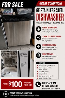 GE Stainless Steel Dishwasher