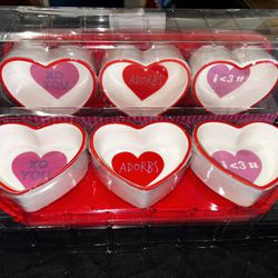 Valentine Hearts Ceramic Jewelry And Organizing Bowls And Plates 