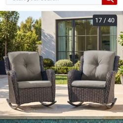Patio Rocking Chairs Patio Rockers Outdoor Patio Furniture Patio Set 🚛🆕🚎