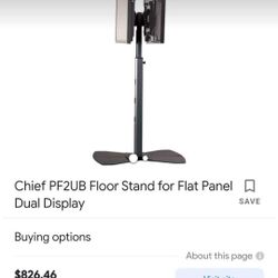 Dual Monitor TV Freestanding Stand Commercial Quality 