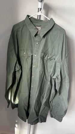 Stylish L.L.Bean Long Sleeve Shirt – Green – XXXL Tall