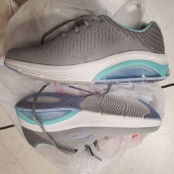Skechers Gray Walking Shoes Air Cooked Memory Fiam Size 9