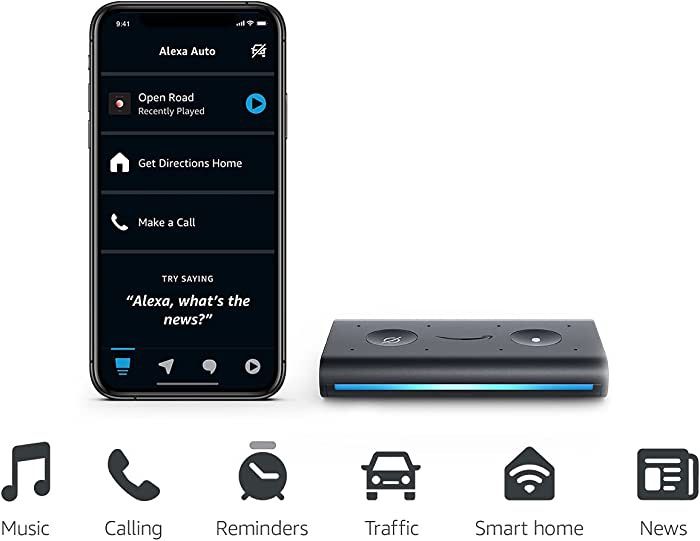Amazon Echo Auto Smart Assistant (BP39CN) - Hands-free Alexa in car w/your phone