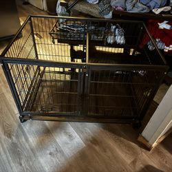 Pet cage on wheels heavy duty metal