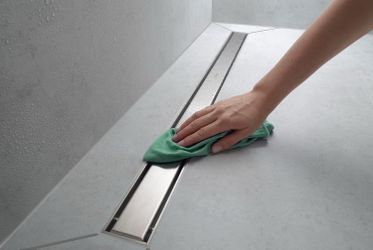 Hansgrohe RainDrain Match Trim 39-3/8" with Height Adjustable Frame