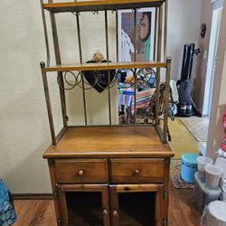Wooden/Metal Vintage  Hutch