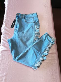 Fashion Nova Adrenaline Rush Ripped Stretch Skinny Jean Ripped Skinny Size 22