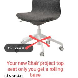 Your New Chair Project New Blue Denim  IKEA Langfjäll office chair backrest 