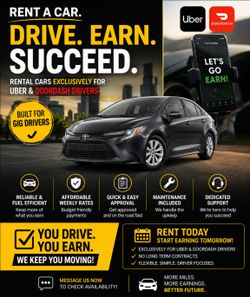 🚗 Uber & DoorDash Driver Rentals – Start Earning Today!