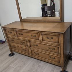 Dresser With Mirror And Highboy 