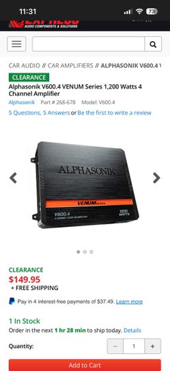 Venum series amp 1200 watts