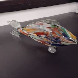 Murano 15 Long Mid Century Hand Blown Glass Fish Beautiful Rare
