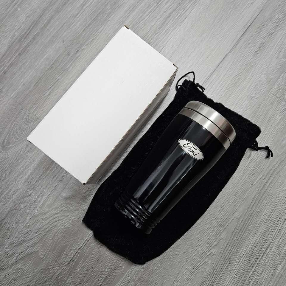 Brand New Ford Official Licensed Product Travel Mug Travel Coffee Mug Cup Stainless Steel Tea Mug Thermo - Black