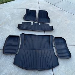 Tesla Model 3 Premium 6-Piece Floor Mat Set, Thickened TPE Construction, High-Quality, Perfect Fit & Durable