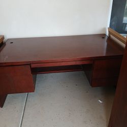 Solid Brown Wood Desk 71x36