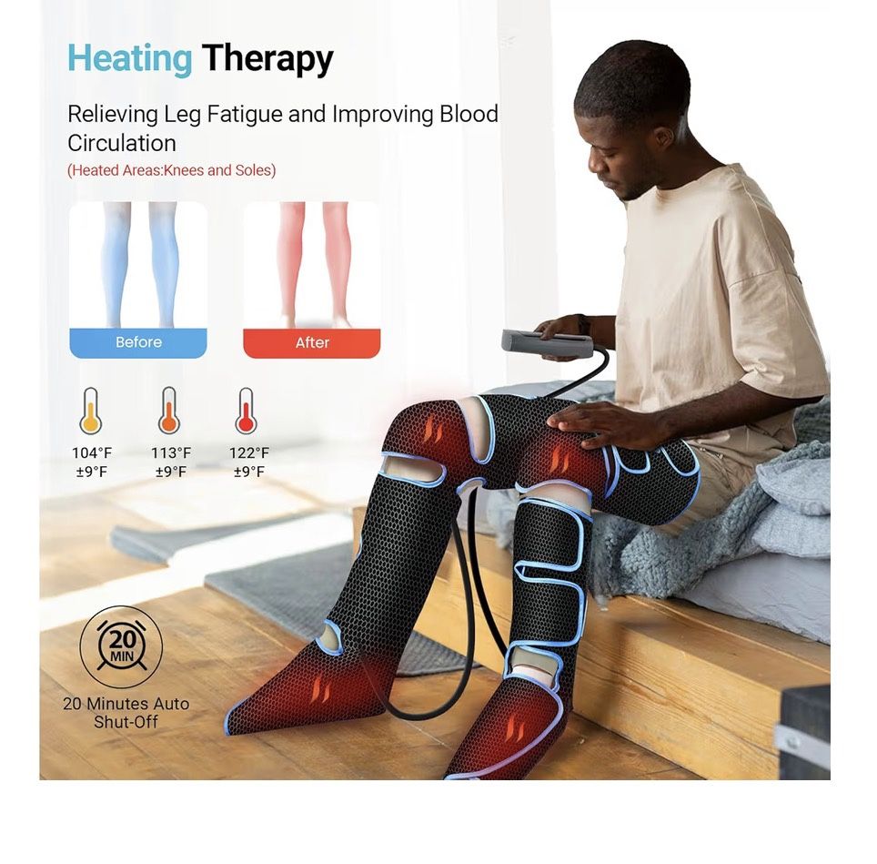 Leg Massager With Heat And Air Compression 