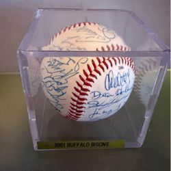 2001 Buffalo Bisons Signed Team Baseball 