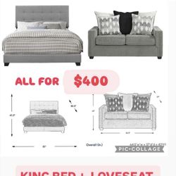 King Bed And Love Seat 