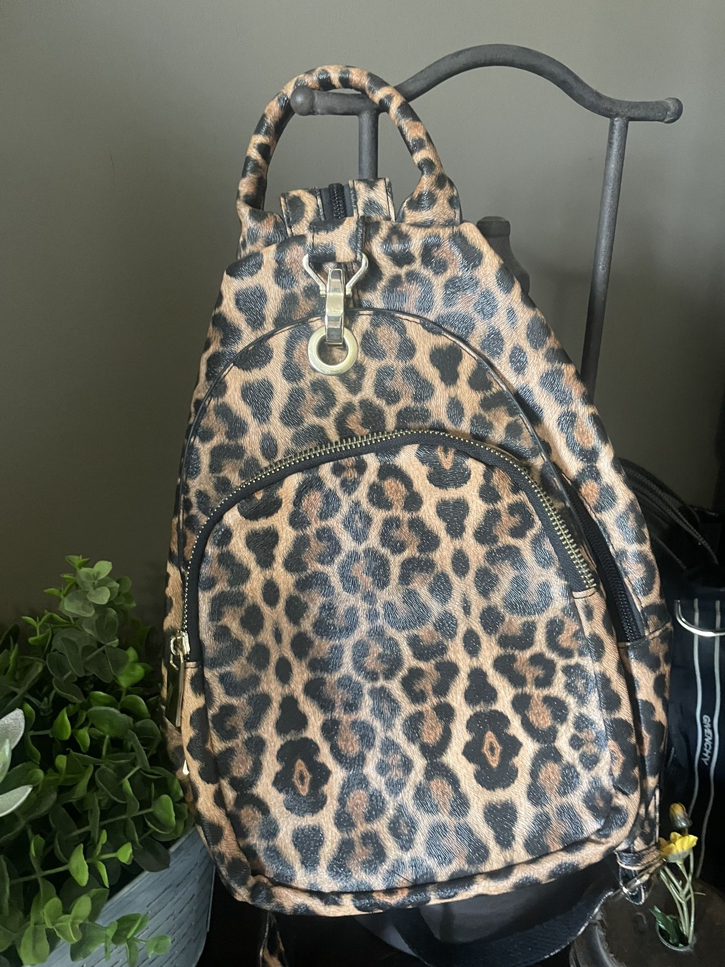 Leopard Backpack &/or Sling bag 2 In 1