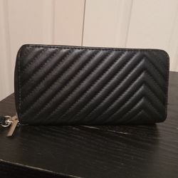 Black Faux Leather Wallet 