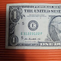Quad Repeater E 3122 3122 F Fancy Serial Number $1 Bill (Pickup Only)