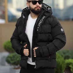 Moncler Jacket Unisex Black Color Size S To 4 XL