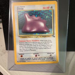 Ditto Pokémon Card From Fossil Set