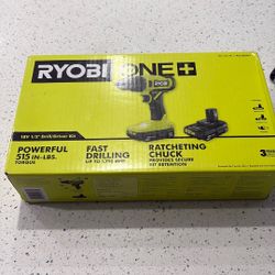 Ryobi 18V 1/2” Drill/Driver Kit (New) 