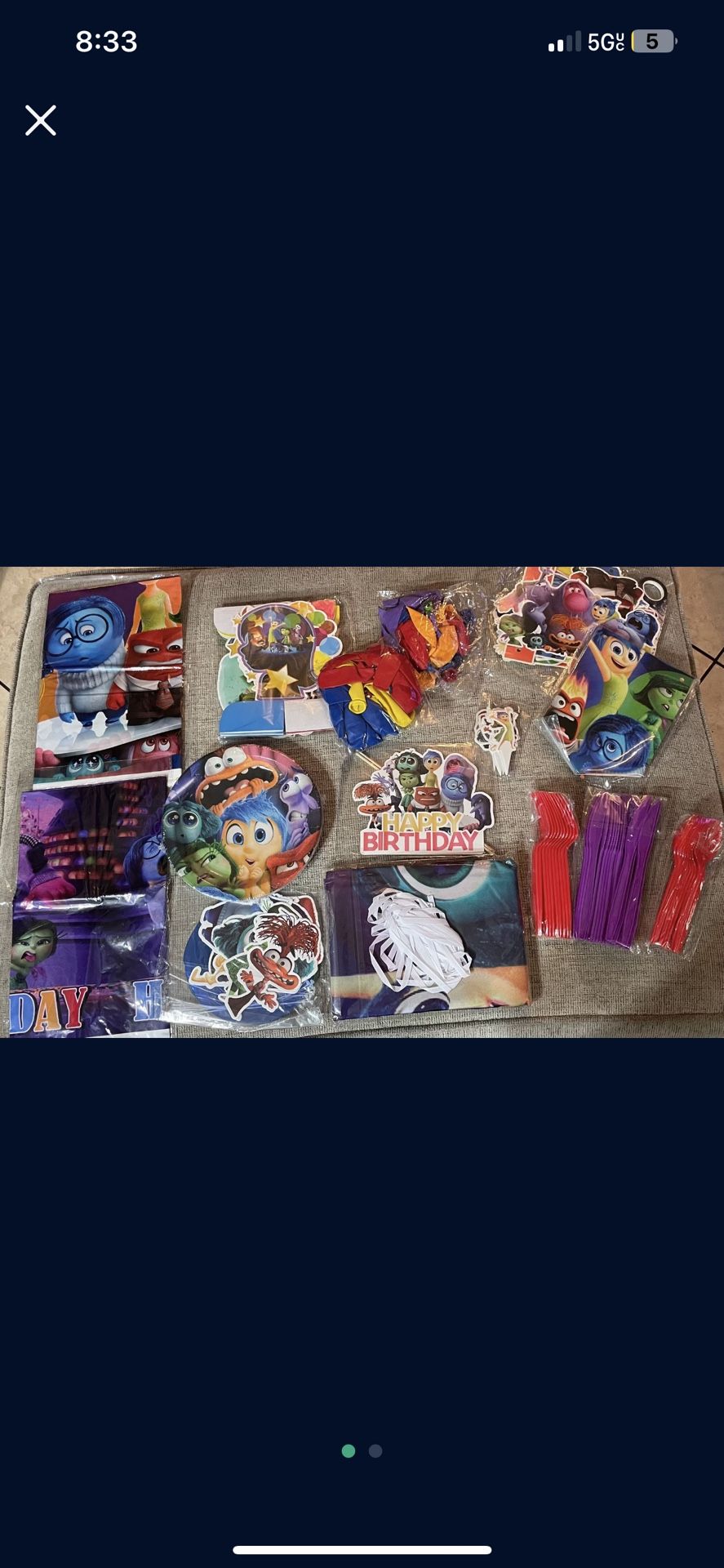 Inside Out Birthday Set