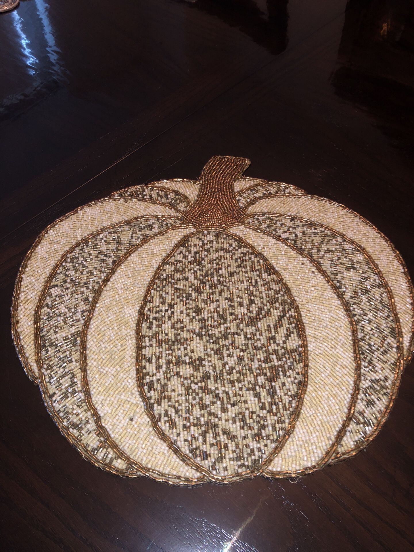One PC Pumpkin Beaded Placement. Please see all the pictures and read the description