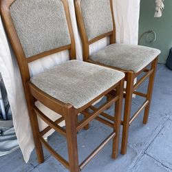 Pair of Lowenstein Wooden Bar Stools in Good Condition (29”H to seat) $30 Both Firm on Price