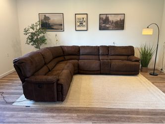 Tahoe brown electric recliner sectional couch delivery available
