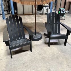 $120.00 Set of 2!!! New Outdoor Patio HDPE Wood Adirondack Chair Armchairs