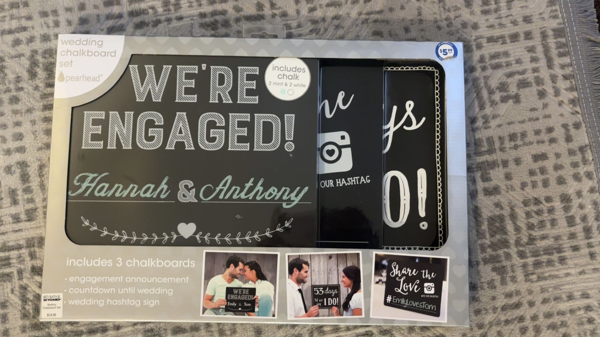 We’re Engaged Photo Session Chalkboard