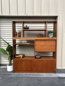 Mid Century Modern TEAK Wall Unit Room Divider