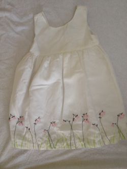 White 3T flower dress