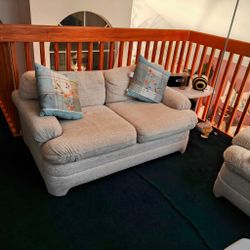 ✨ Beautiful White 5-Seater Sofa Set with Center & Side Tables – Great Condition