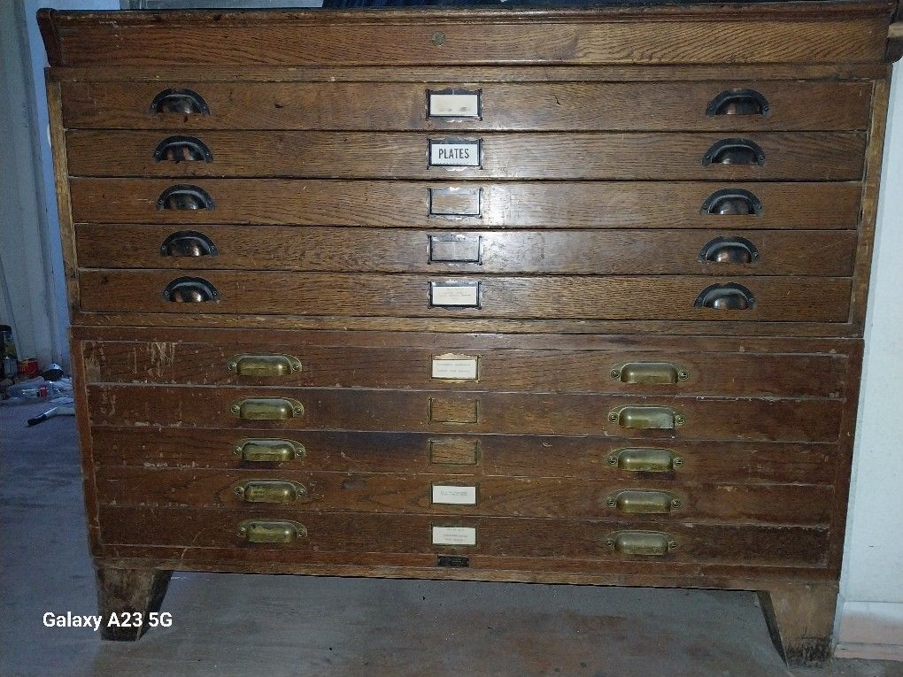 Vintage Flat File Cabinet