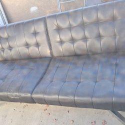 Faux Leather Futon