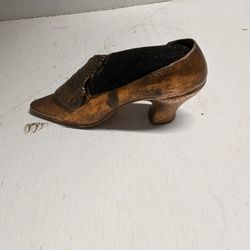 Antique High Heel Shoe Metal Pin Cushion