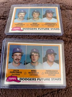 1981 Topps Fernando Valenzuela rookie lot of 2