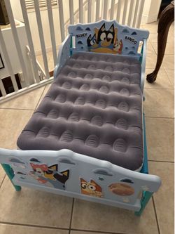 2 Bluey toddler beds w/ mattresses and sheet sets