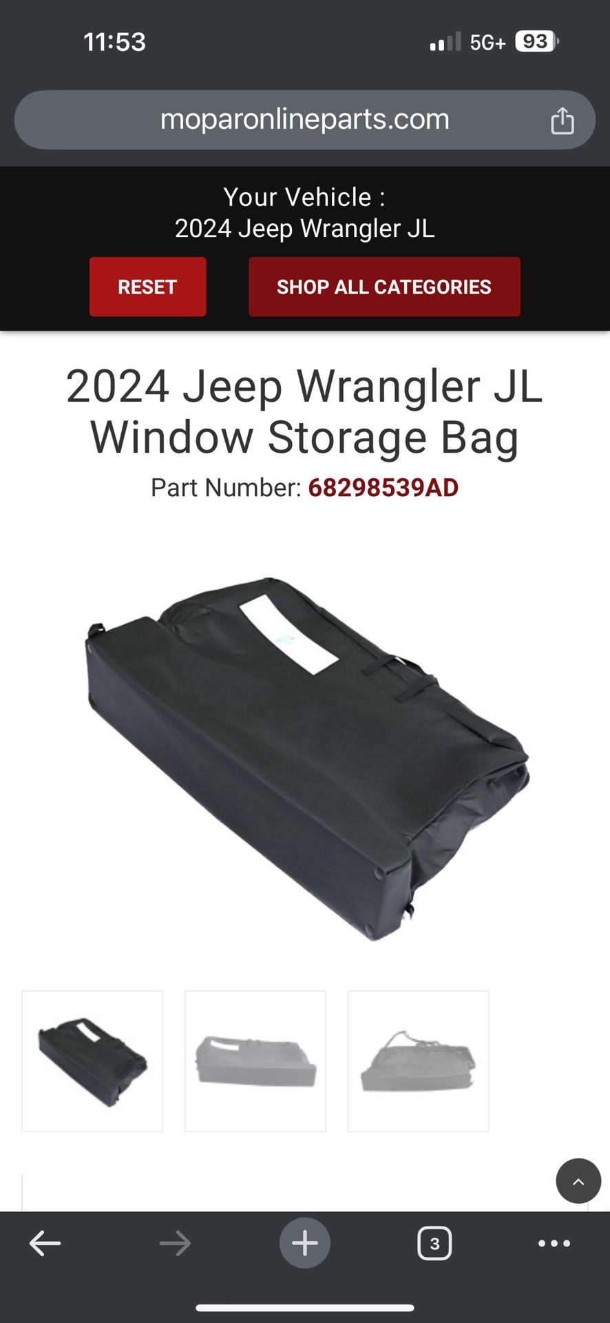 Jeep Freedom Storage Bag
