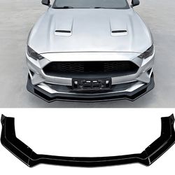 18-23 Ford Mustang Front Bumper Lip Gloss Black